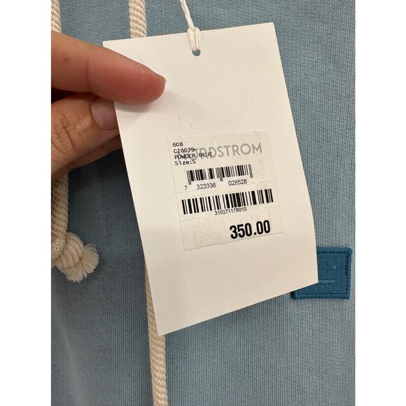 Acne Studios Powder Blue Hooded Pullover Sweatshirt Unisex Size Small NWT - Picture 5 of 8